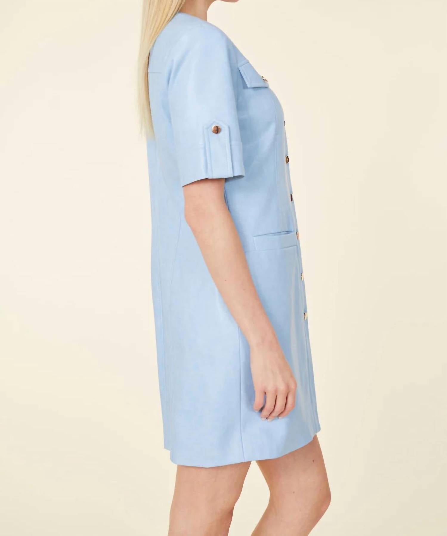 Dolce Cabo - Short Sleeve Vegan Leather Dress