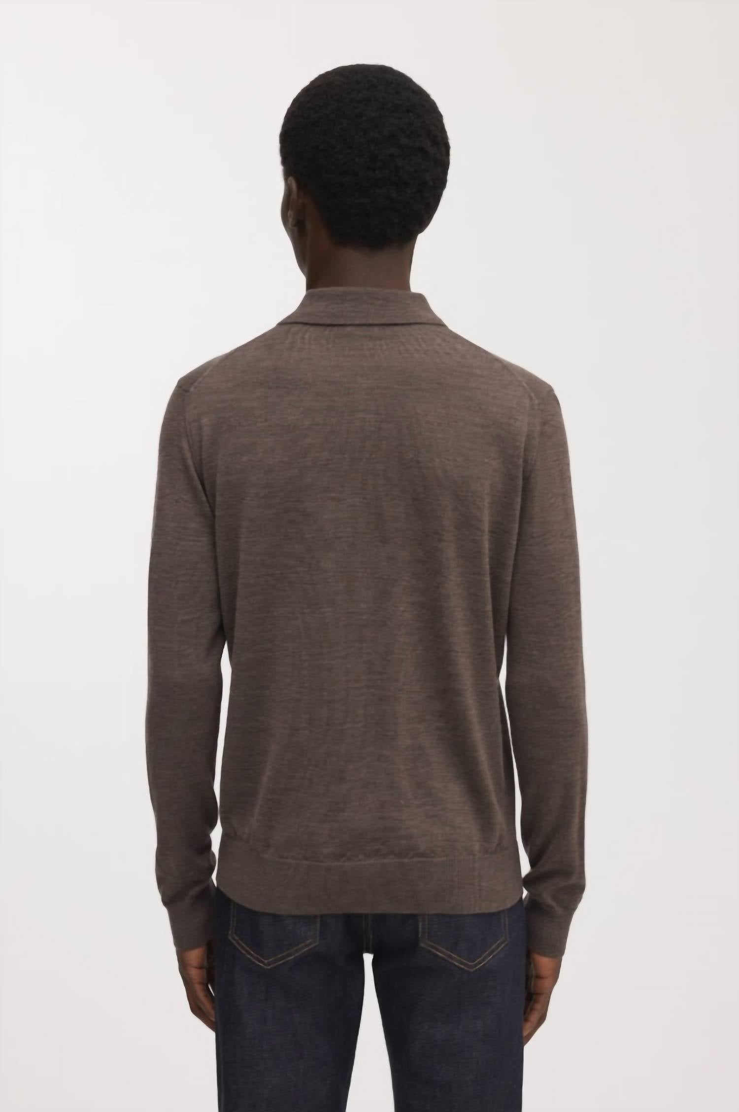 Asket - The Merino Wool Long Sleeve Polo Shirt