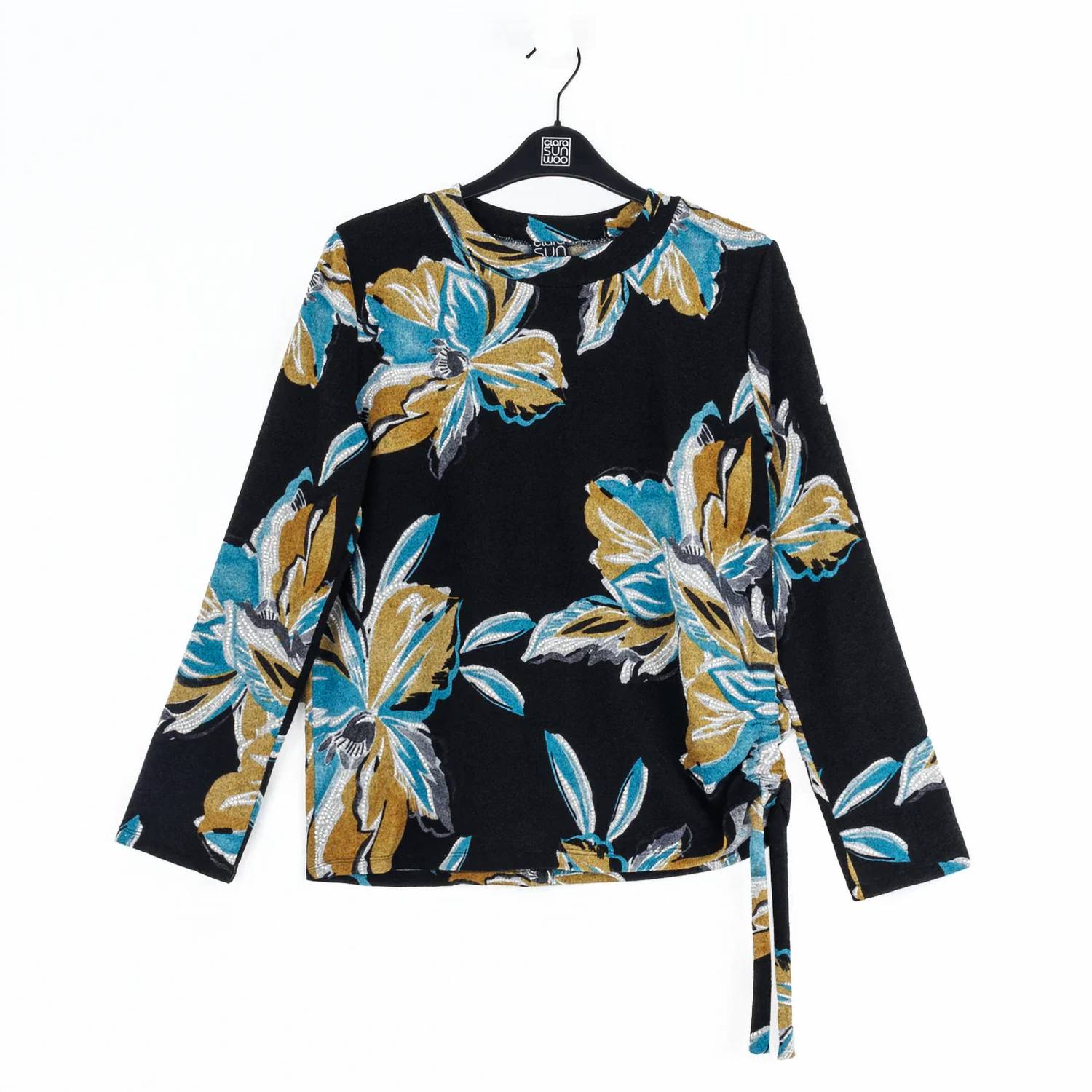 Clara Sunwoo - Textured Side Pull-tie Sweater Top