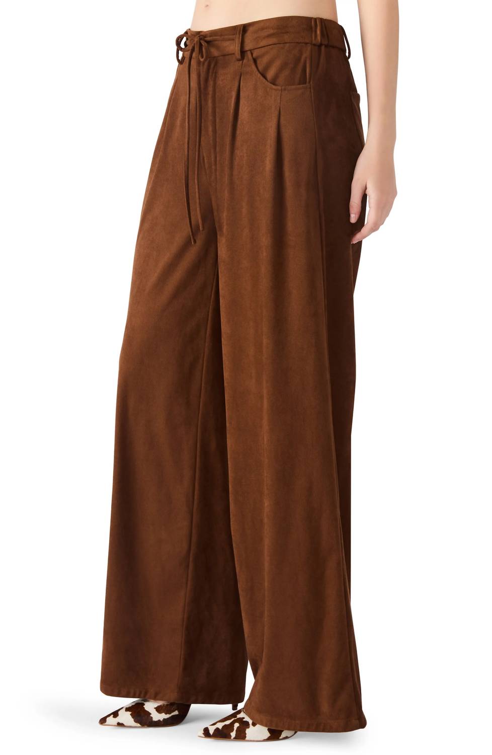 Steve Madden - Alysia Faux Suede Drawstring Pants