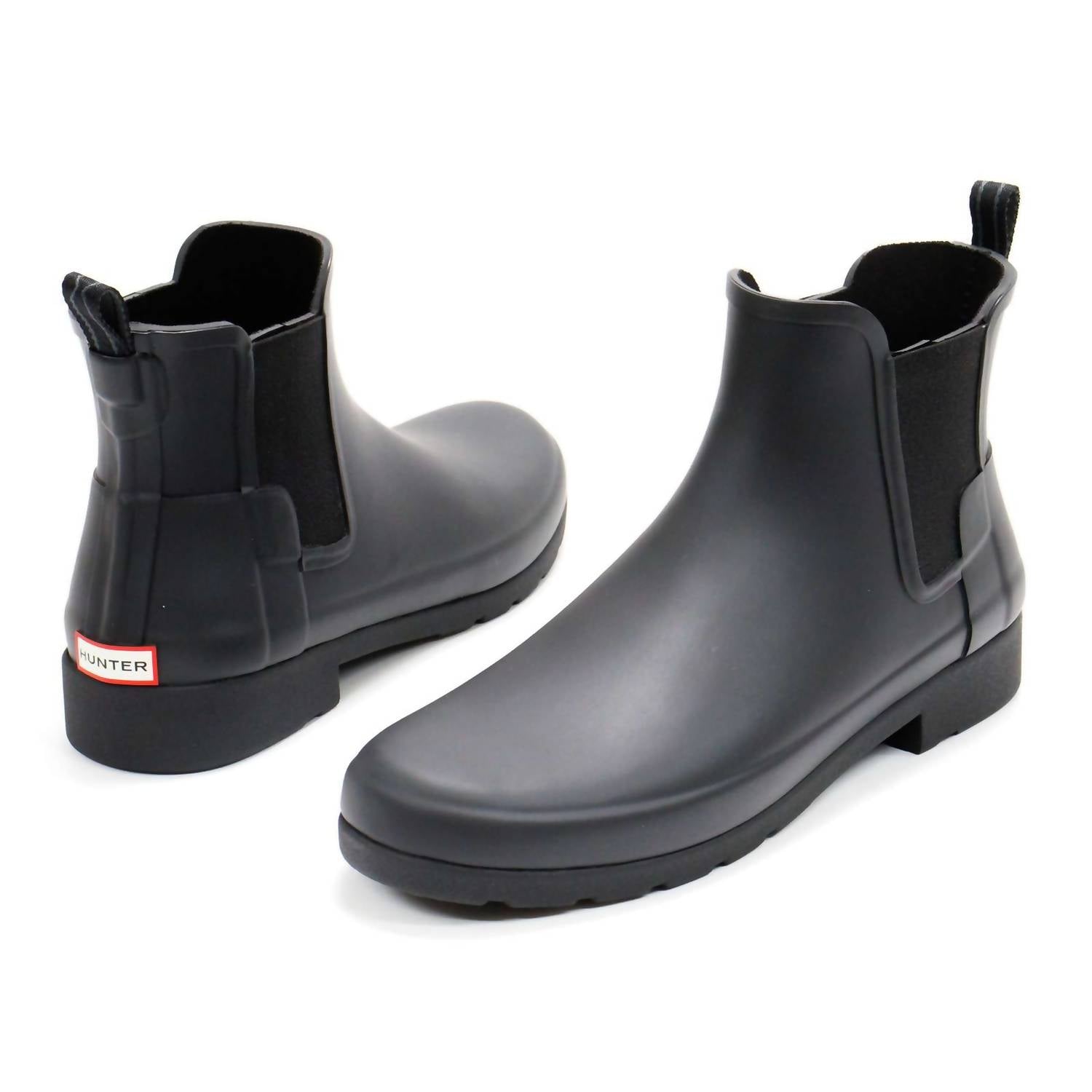 HUNTER Women's Original Refined Chelsea Rain Boots in black - women's shoe - view 5