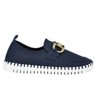 Ilse Jacobsen - Women's Suede Slip On Buckle Sneakers