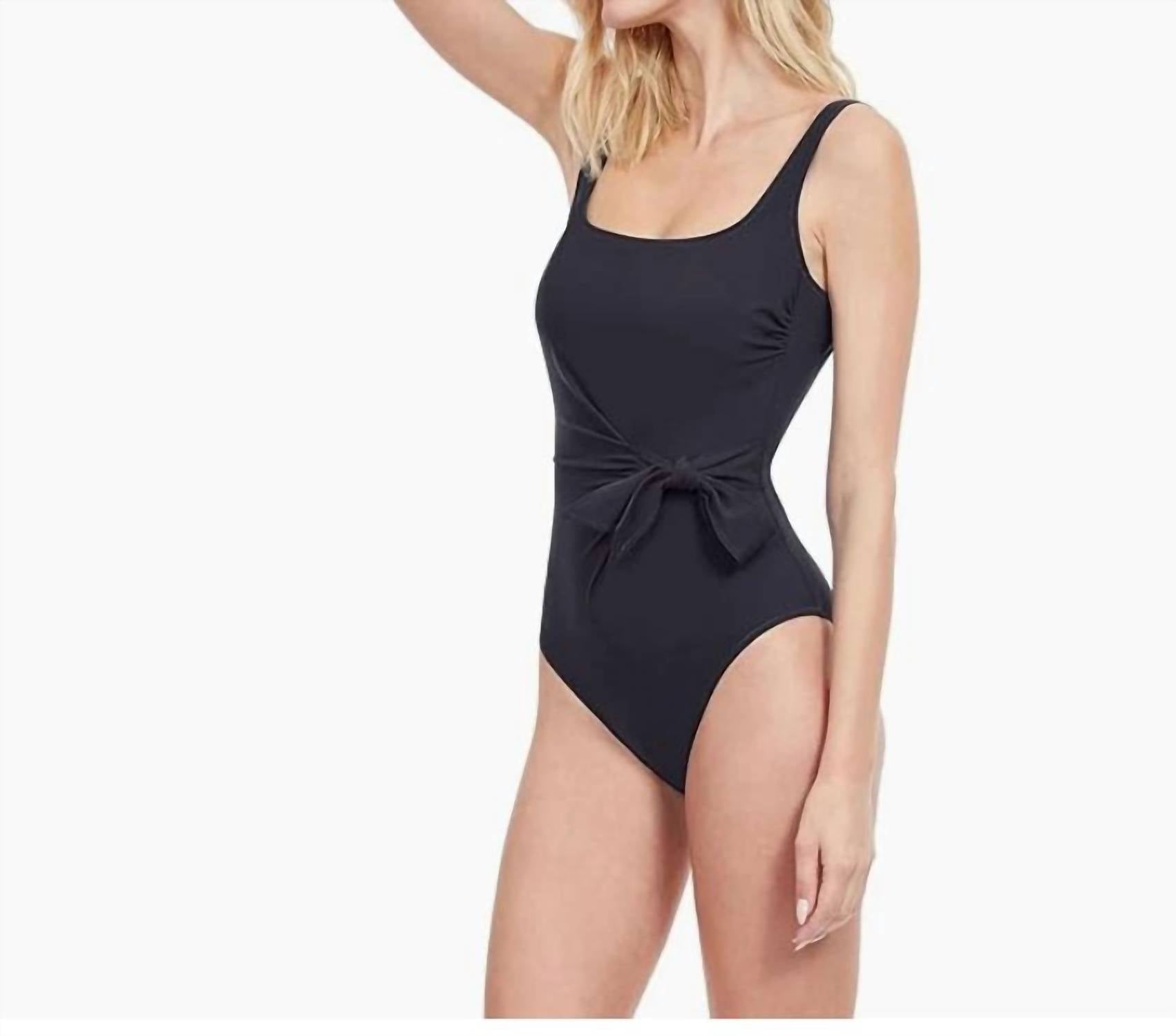 Gottex Luna Square Neck One Piece Swimsuit in black - women's swimwear - view 4