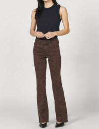 DEAR JOHN DENIM Jaxtyn Bootcut Jeans in brown leopard - women's jeans - view 4