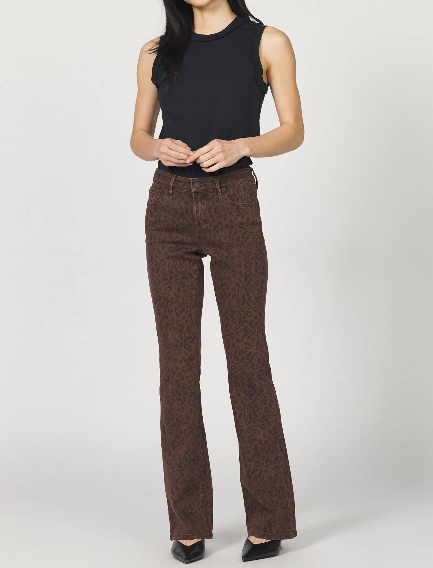 DEAR JOHN DENIM Jaxtyn Bootcut Jeans in brown leopard - women's jeans - view 4