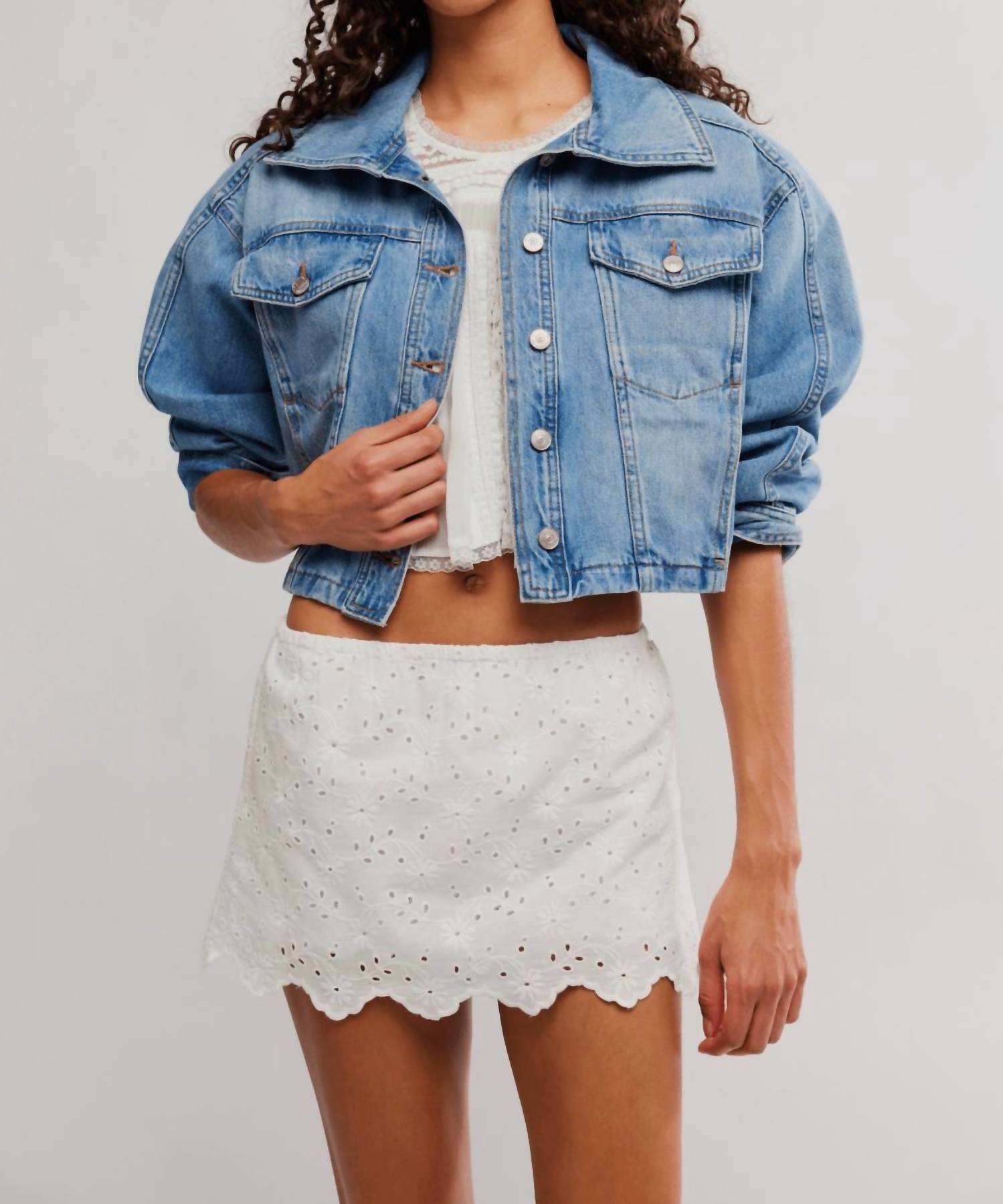 Free People Eyes On You Skort in white - women's shorts