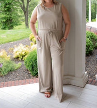 Davi & Dani - Comfort Drawstring Jumpsuit
