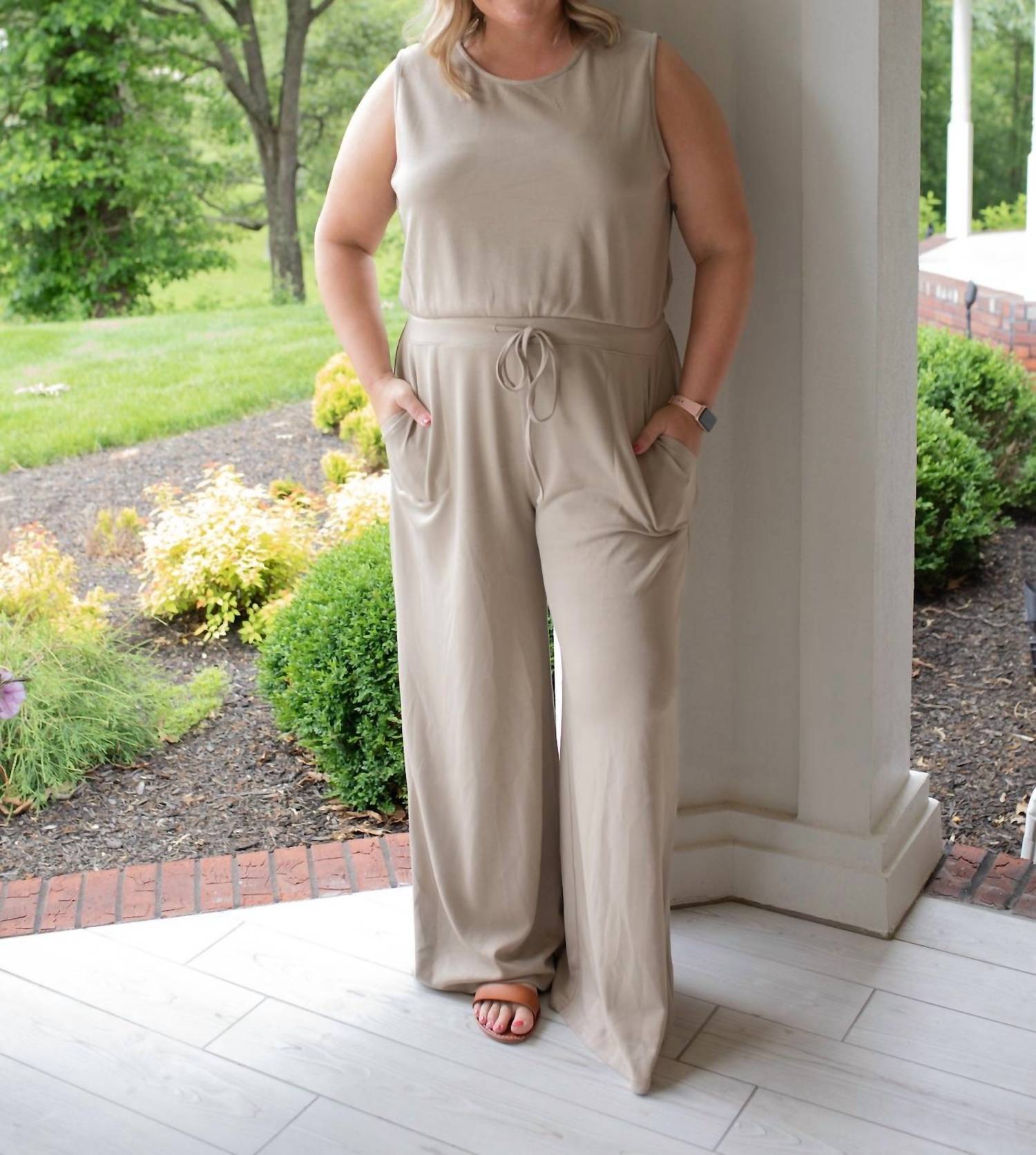 Davi & Dani - Comfort Drawstring Jumpsuit