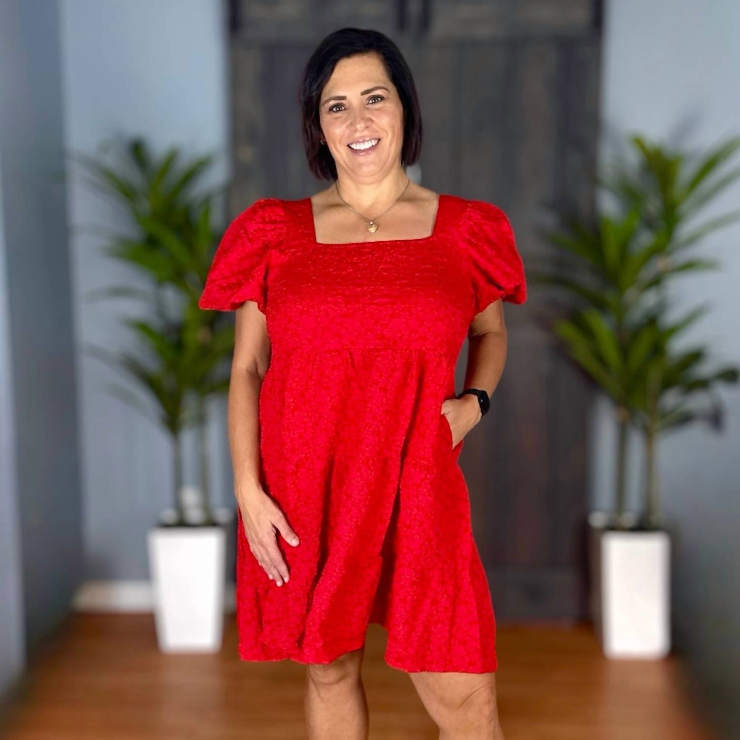 Southern Grace - Red-y To Party Mini Dress