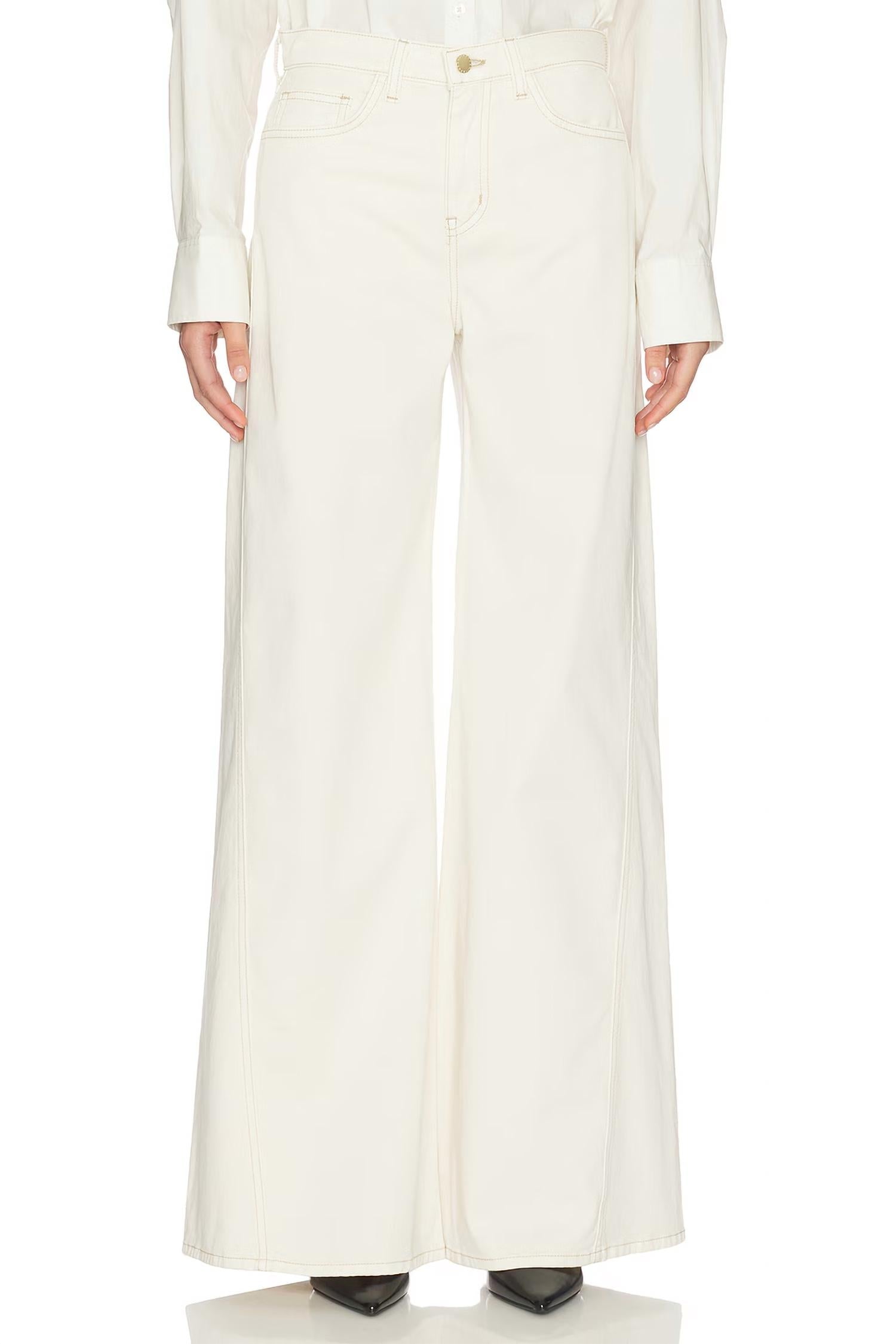 L'Agence - Beau High Rise T Seam Wide Leg Jean