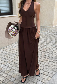 Miou Muse - Halter Neck Skirt Set