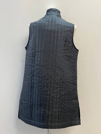 Terra Women's Button Front Vest in midnight - women's jacket - detail view