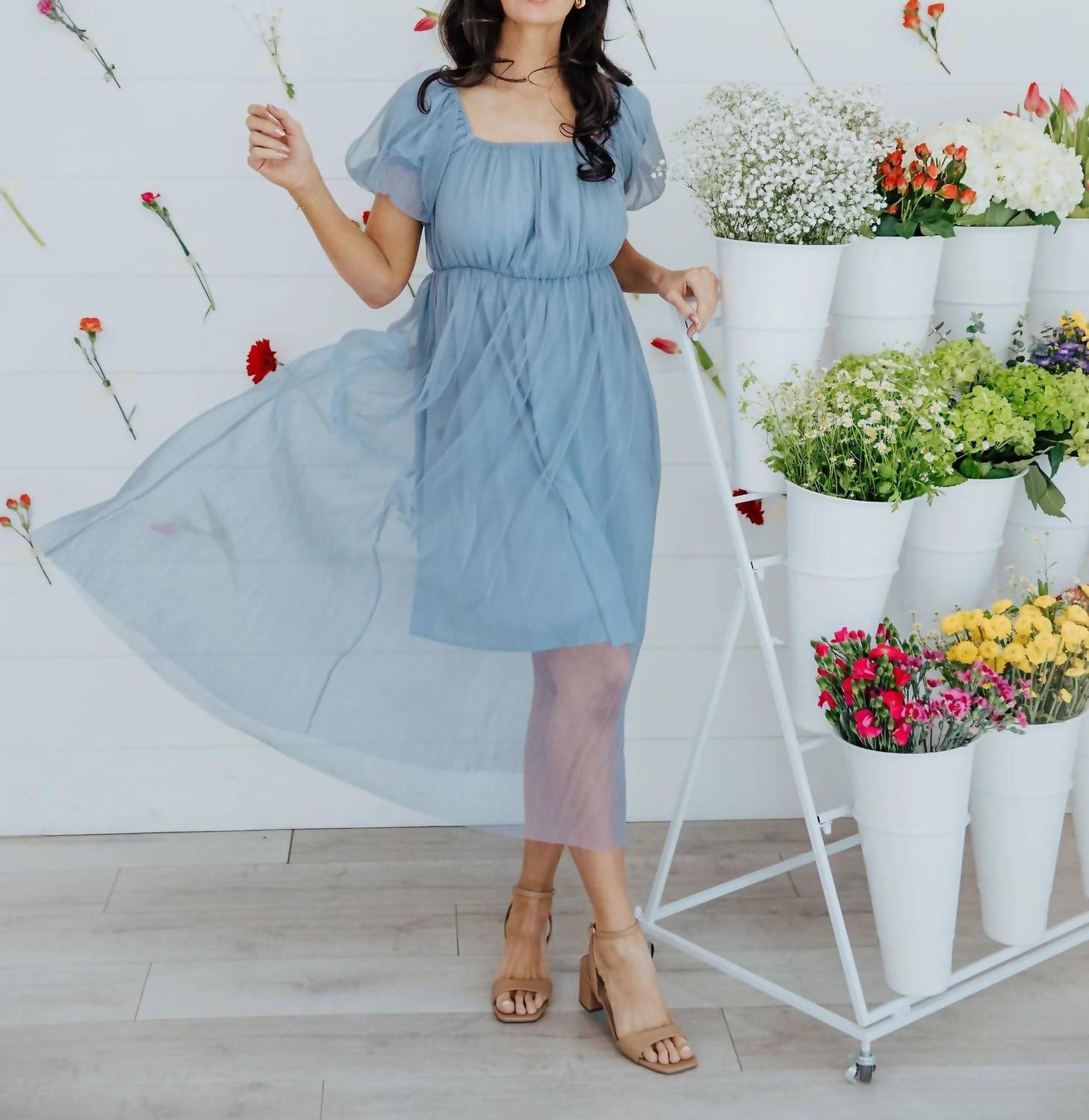 Mikarose - Eloise Squareneck Midi Dress