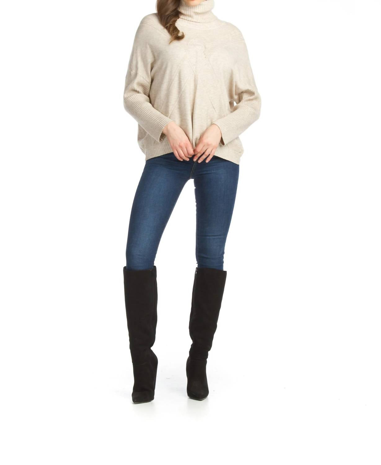 Papillon - Knit Sweater With Ribbed Neck & Sleeve
