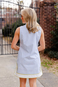 THML Tory Mini Dress in blue - women's dress - alternate view