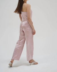 LNA Kait Shine Pant in rosewater - women's pants - view 4