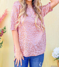 And The Why - Leopard Foil Summer Sweater