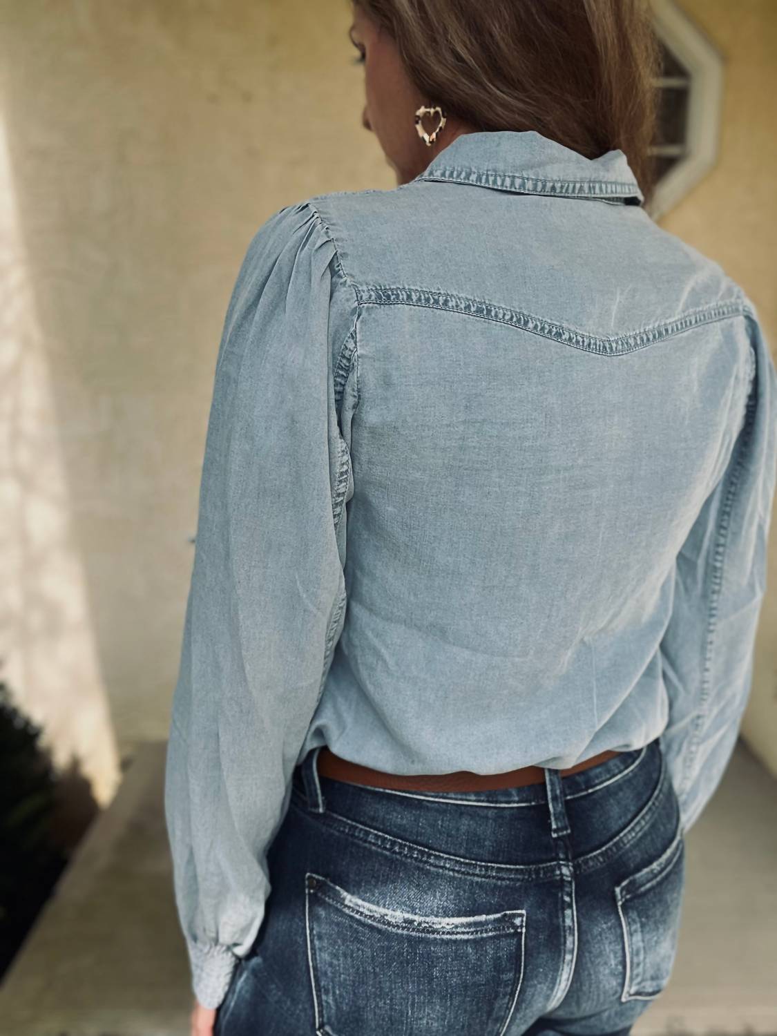 Doe And Rae - Pearland Jean Snap Top