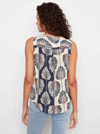 Charlie B - Sleeveless Linen Round Hem Blouse