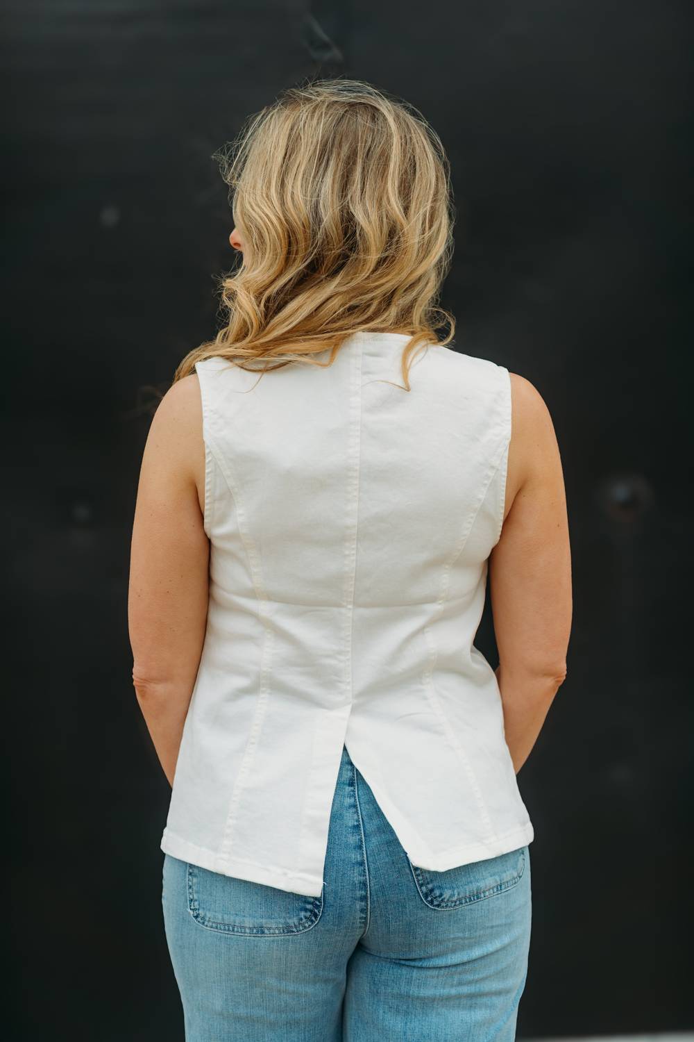 STEVE MADDEN Wesley Top in white 1 - women's blouse - alternate view