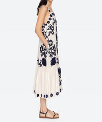 SEA Catrine Midi Dress in blue - women's dress - alternate view