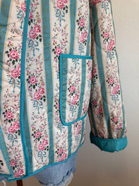 Davi & Dani - Women's Floral Quilted Jacket
