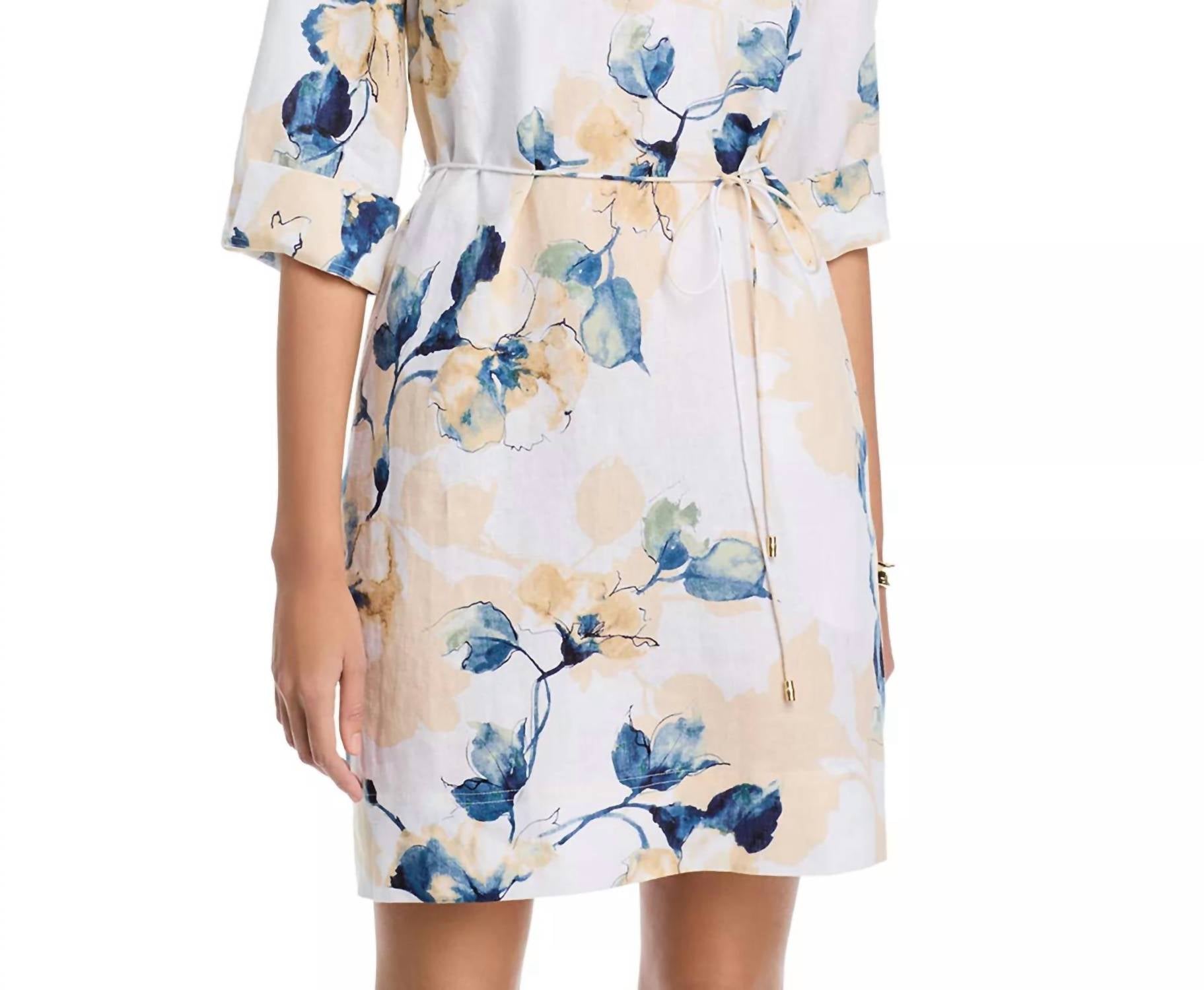 Tommy Bahama - Beleza Blossom 3/4 Sleeve Linen Dress