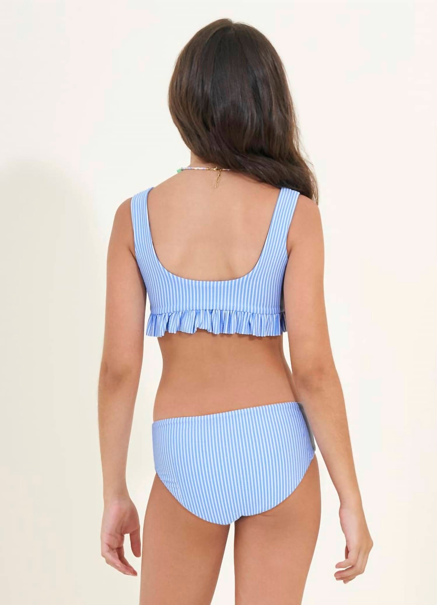 MAAJI Girls' Dorothy Moonbow Bikini Set in blue - kids' bikini - detail view