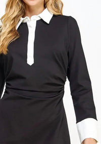 Strut & Bolt Sport Day Dress in black and white - women's dress - detail view