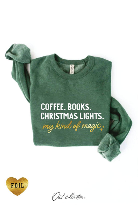 Oat Collective - Women's Coffee Books Graphic Sweatshirt