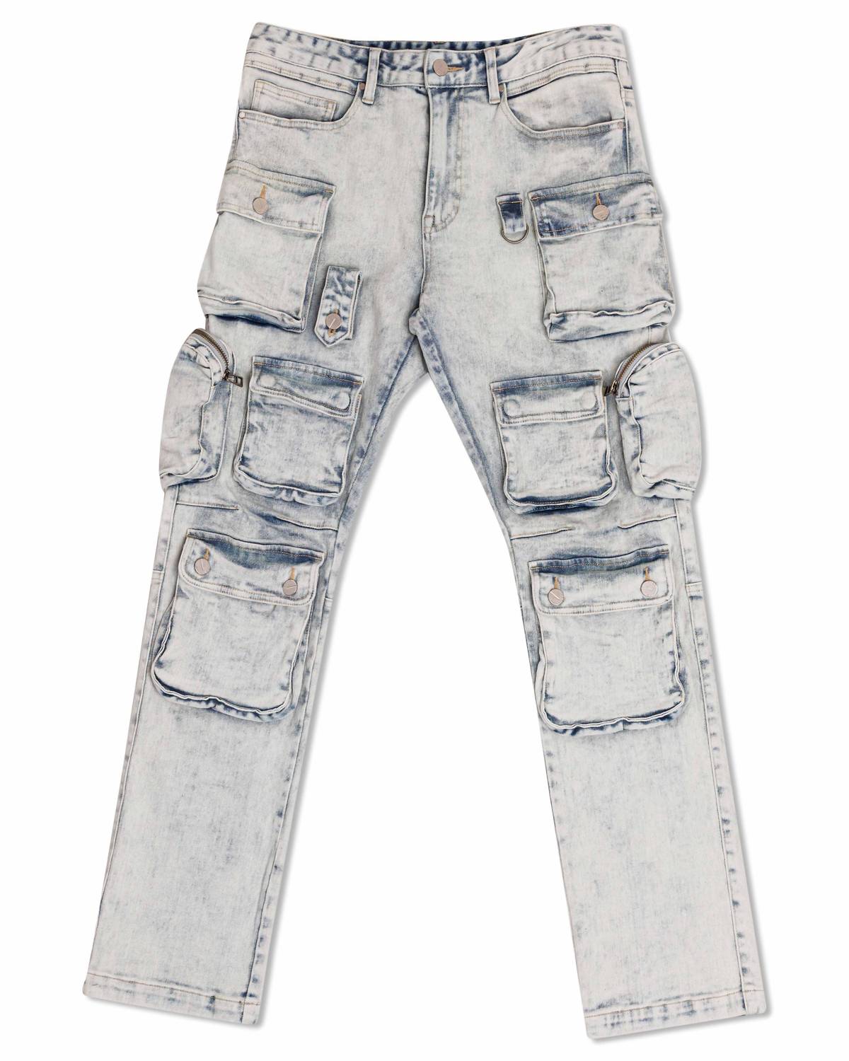 First Row - Cargo Denim Jeans