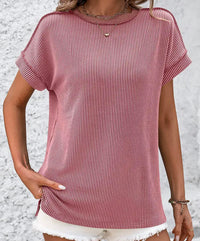 Unknown - Short Sleeve Ribbed T Shirt