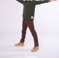 Appaman Craftsman Thermal Henley Top in dark olive - kids' shirt