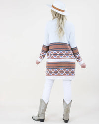 Original Usa - Geo Print Eyelash Cardigan
