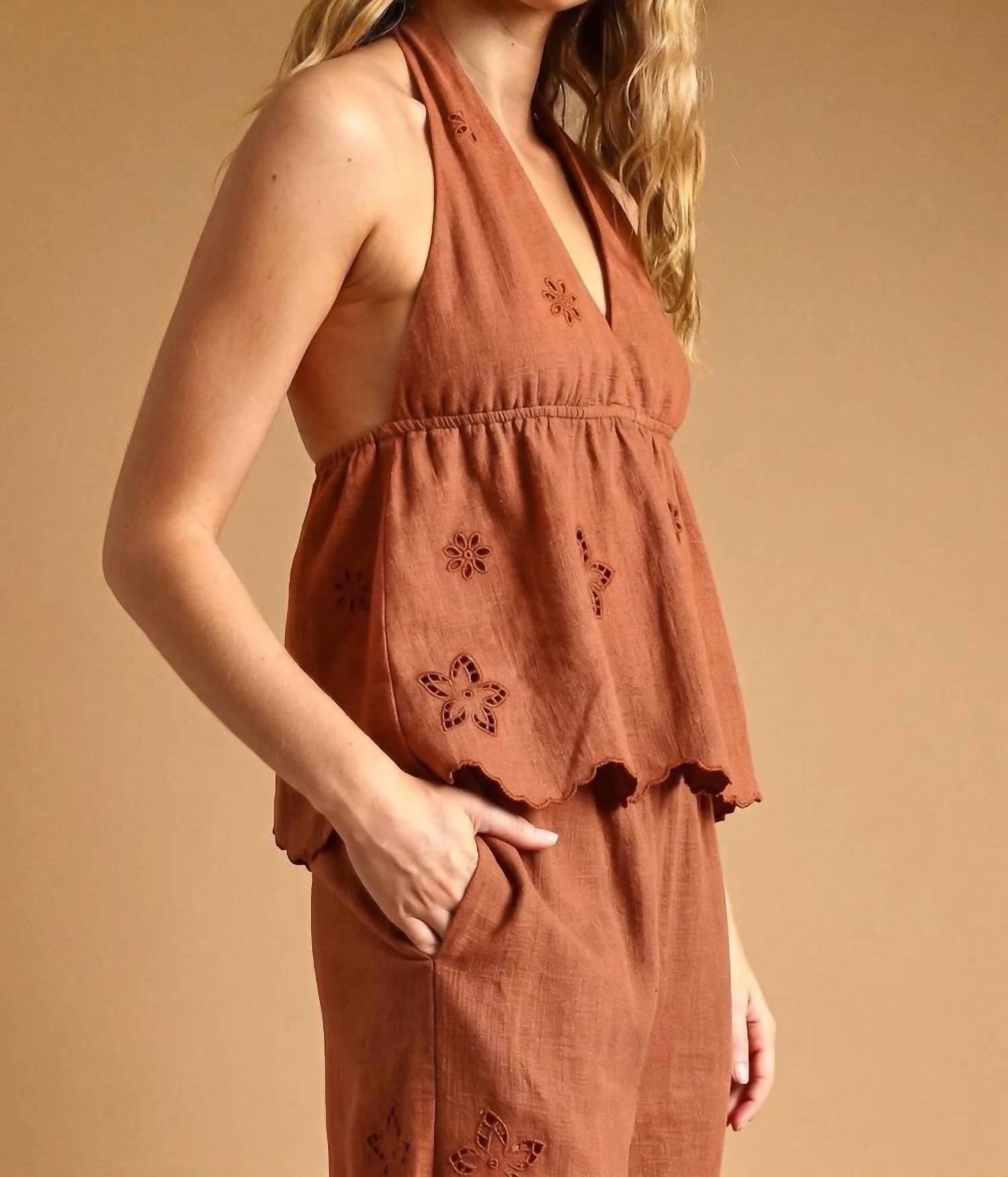 Miou Muse - Desert Bloom Halter Top