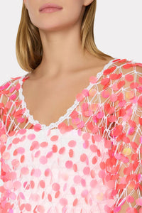 Milly - Sequin Crochet Mini Pullover Cover Up