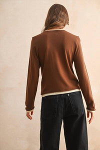 Miou Muse - Looks Latered Lightweight Sweater Top