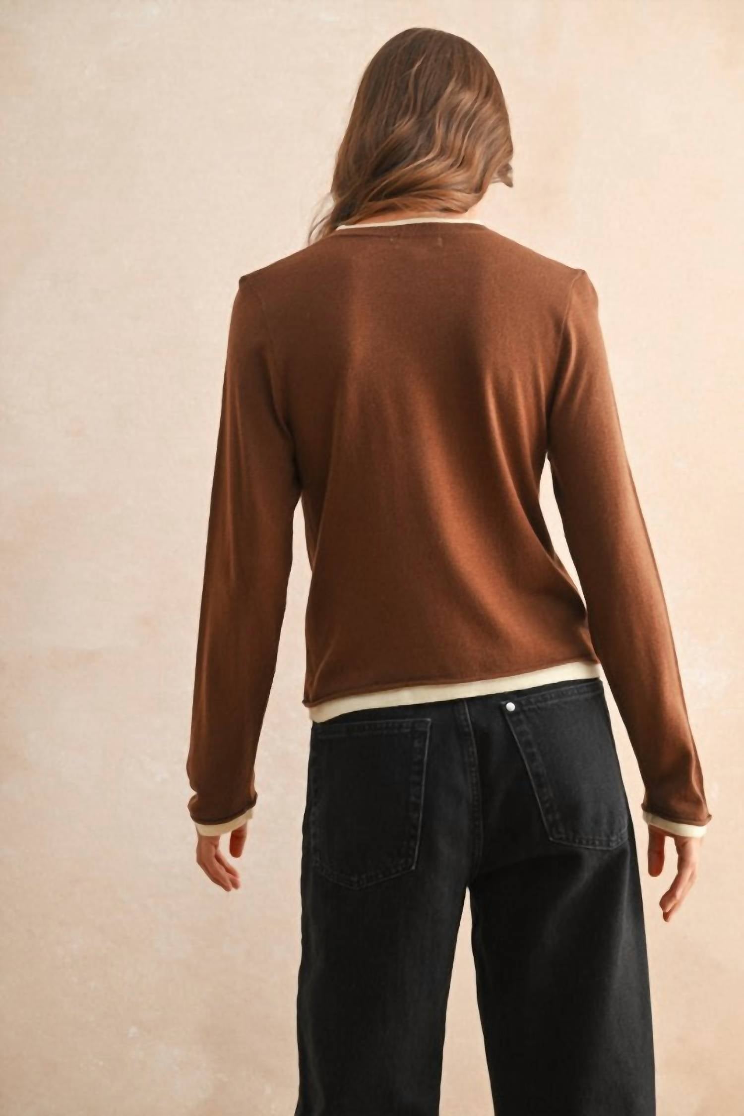Miou Muse - Looks Latered Lightweight Sweater Top