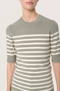Soaked In Luxury - Spina Slim Fit Crew Neck Pullover Sweater