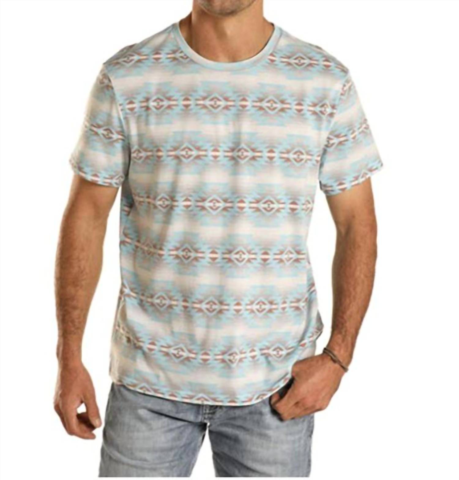 Rock & Roll Cowboy - Men's Cowboy Aztec Tee
