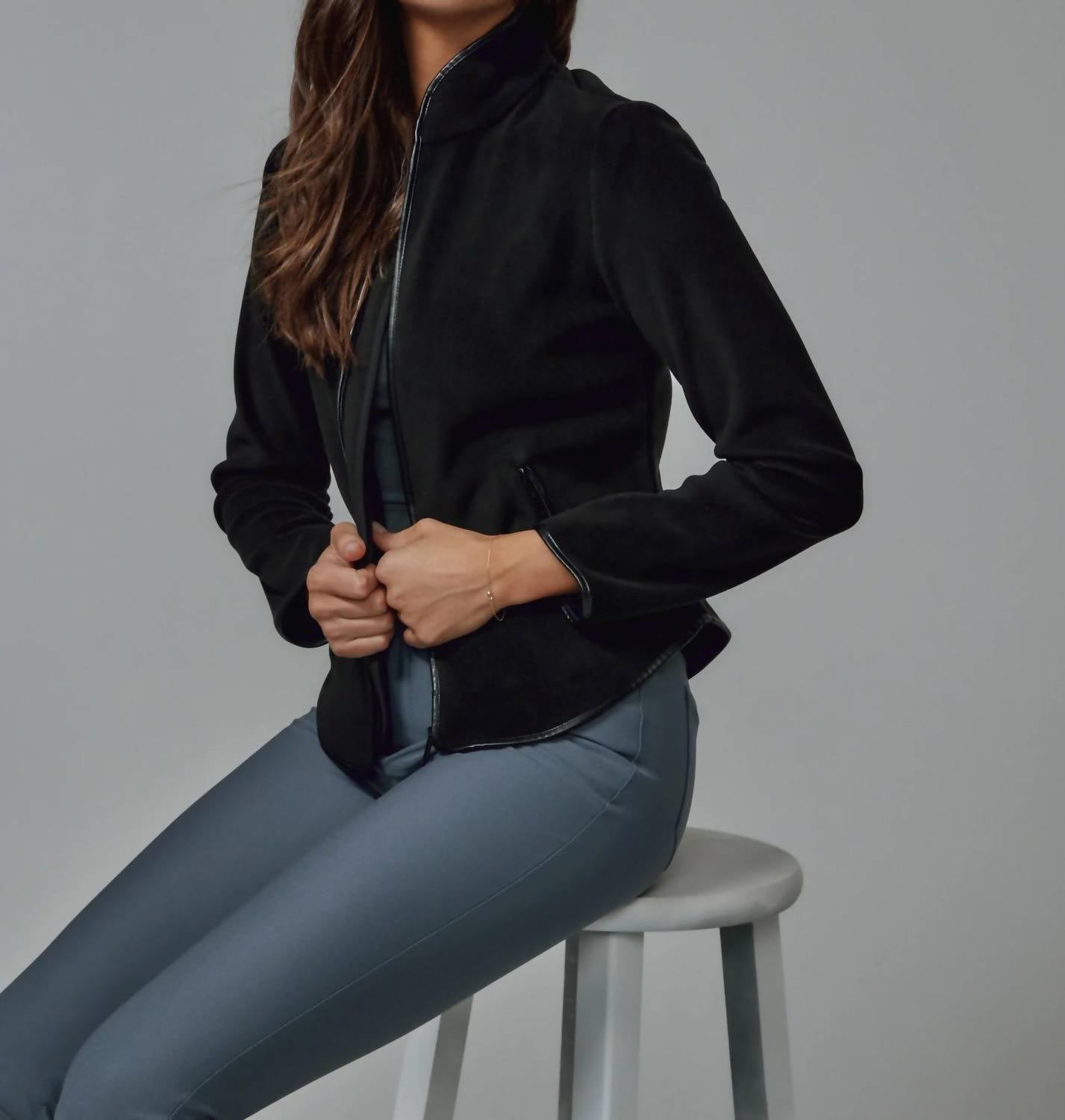 7Diamonds Park Fleece Jacket in black - women's jacket - view 4
