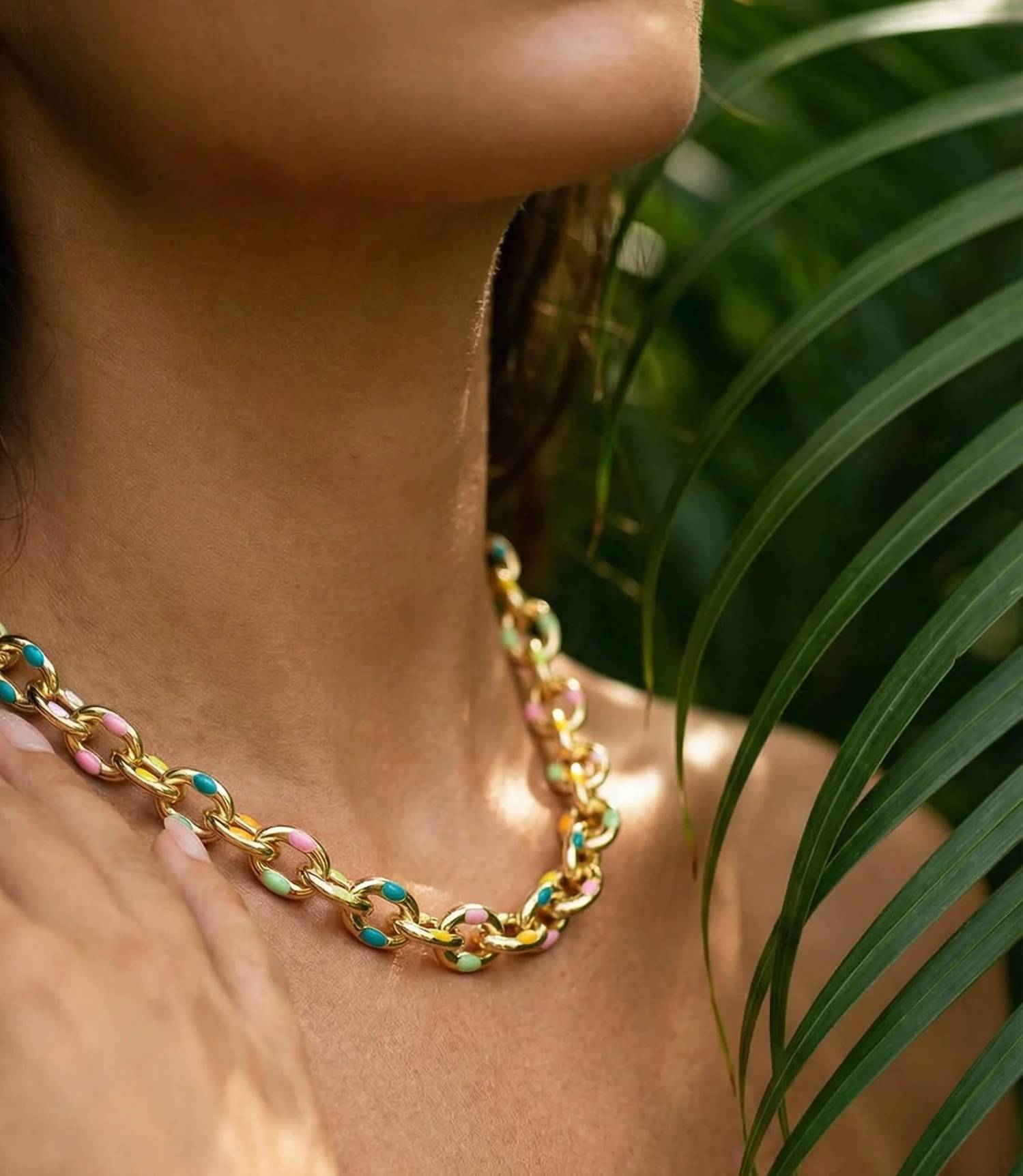 Marlyn Schiff - Women's Painted Link Necklace