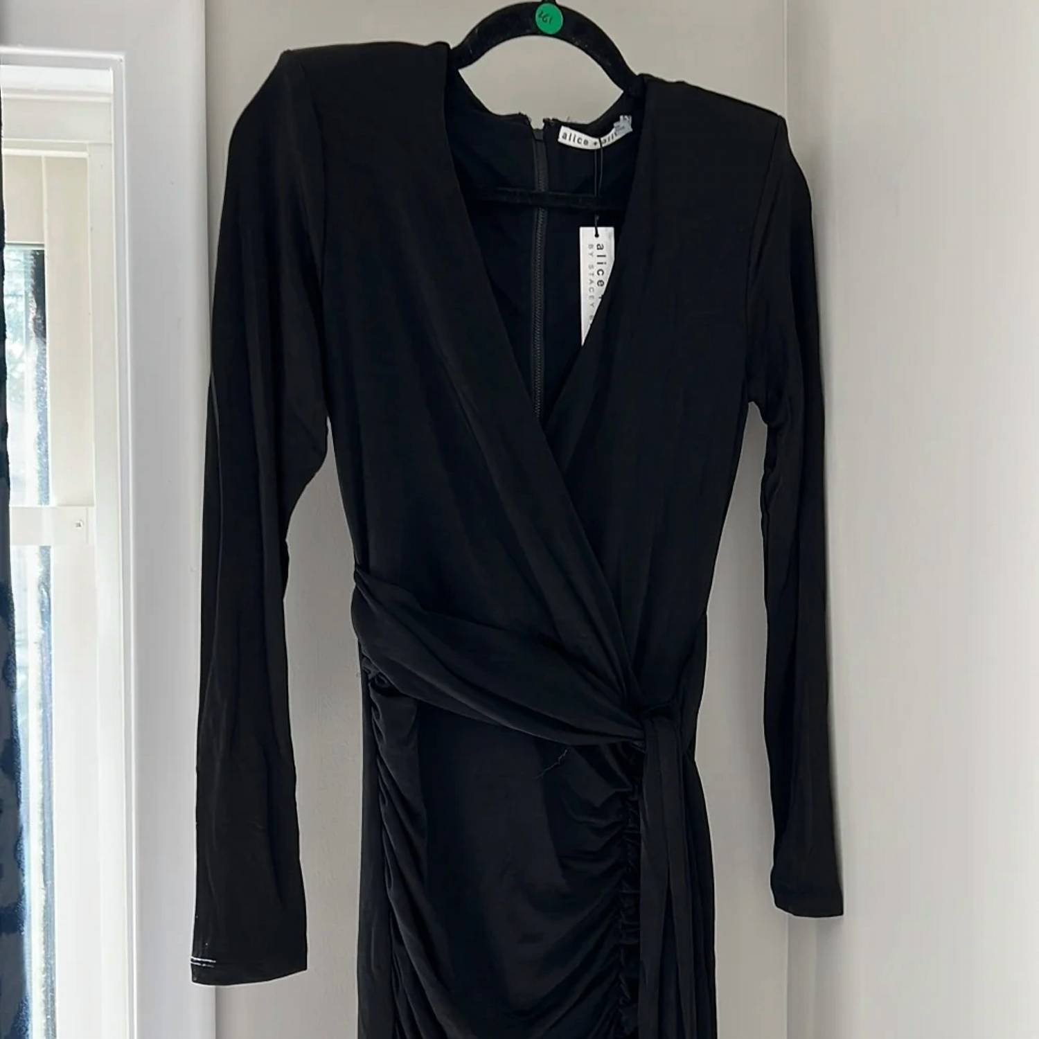 Alice + Olivia - Kyra Plunging Draped Maxi Dress
