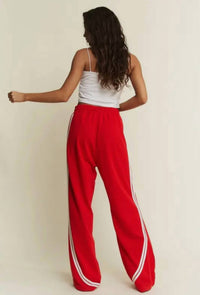 Jade By Jane - Solid Side Stripes Wide Leg Pants