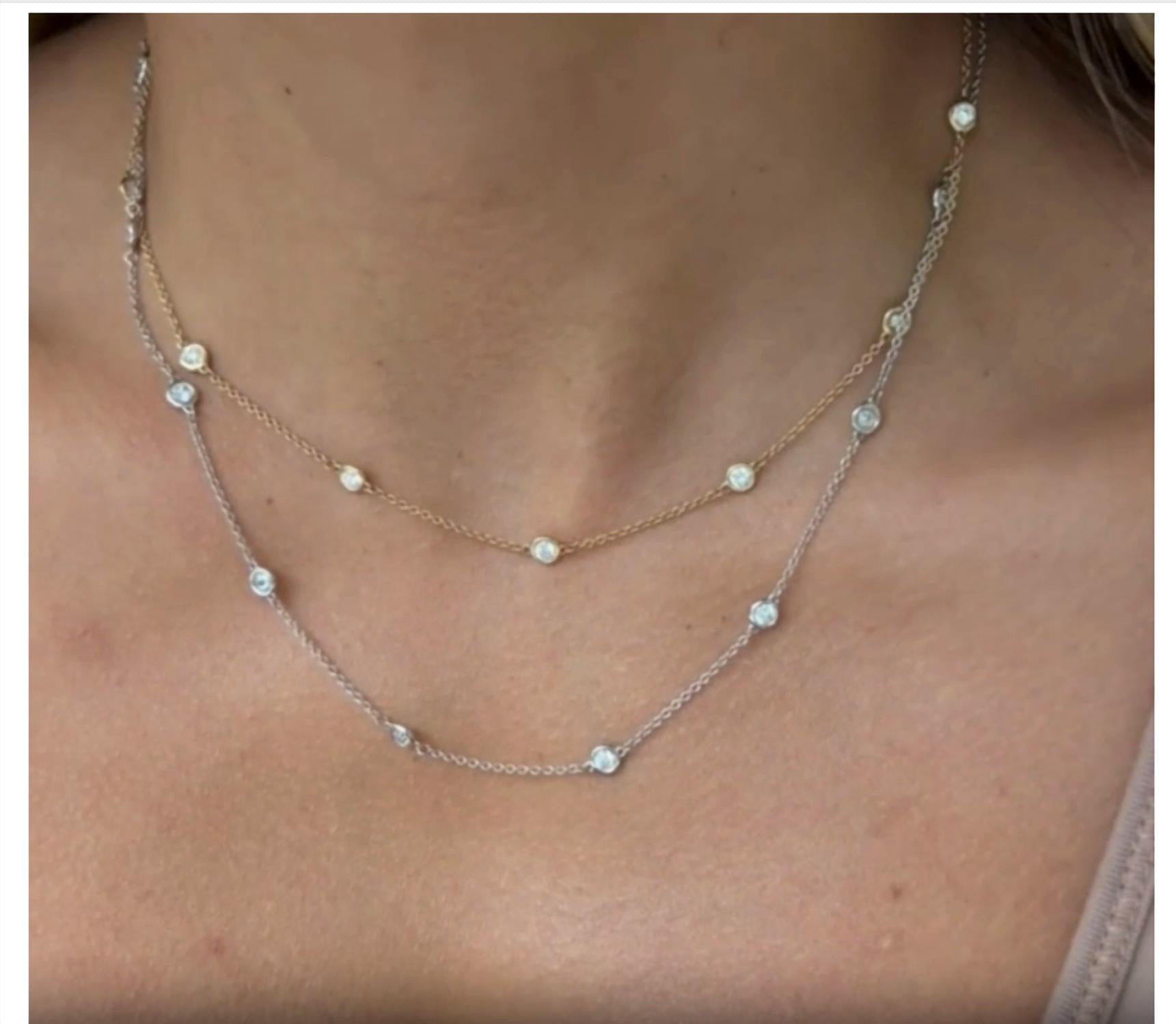 Diana M Jewels - Women's Diamonds By The Yard Necklace