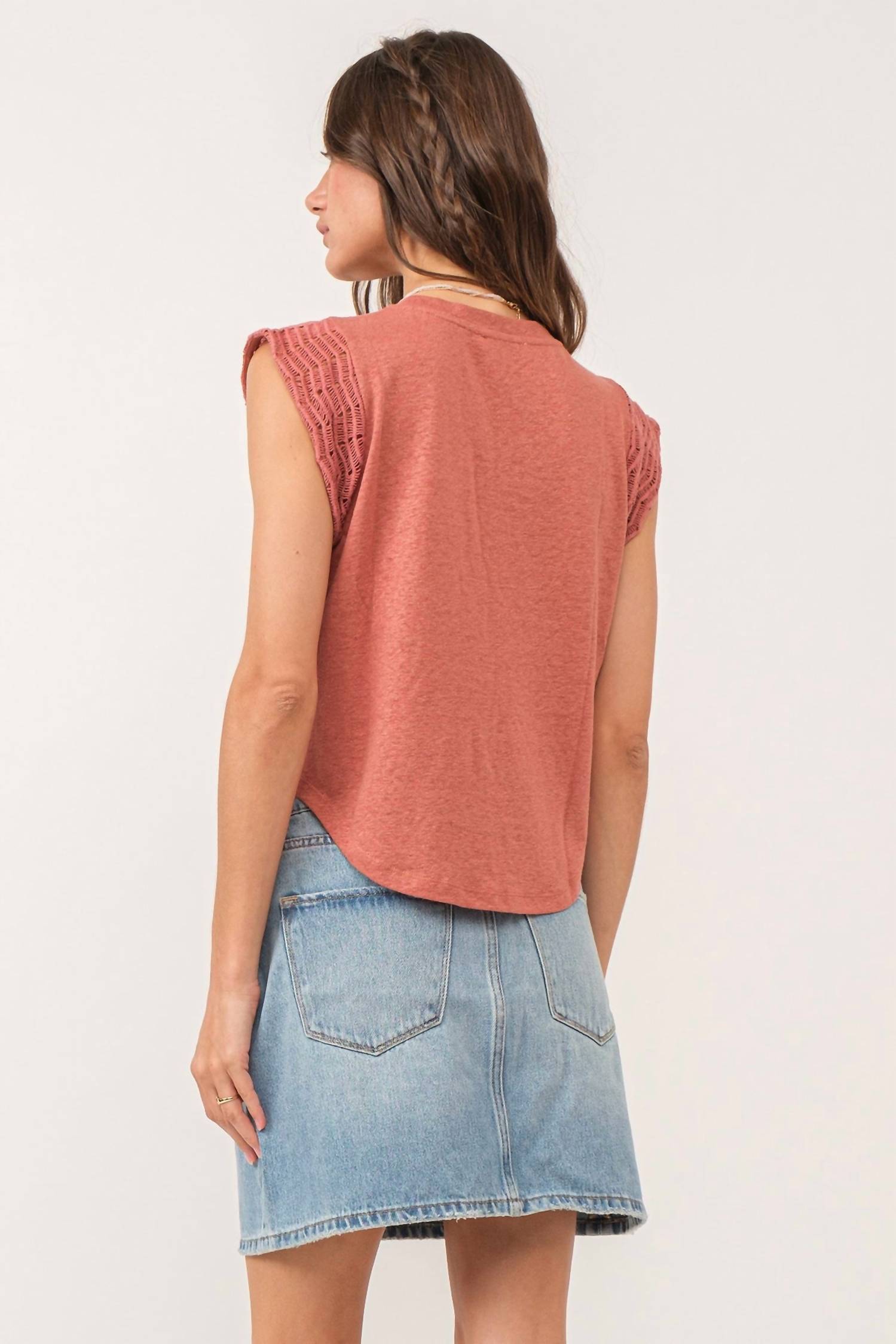 Another Love - Daria Crochet Trimmed Top