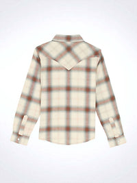 Wrangler - GIRL'S FLANNEL PLAID WESTERN SNAP SHIRT