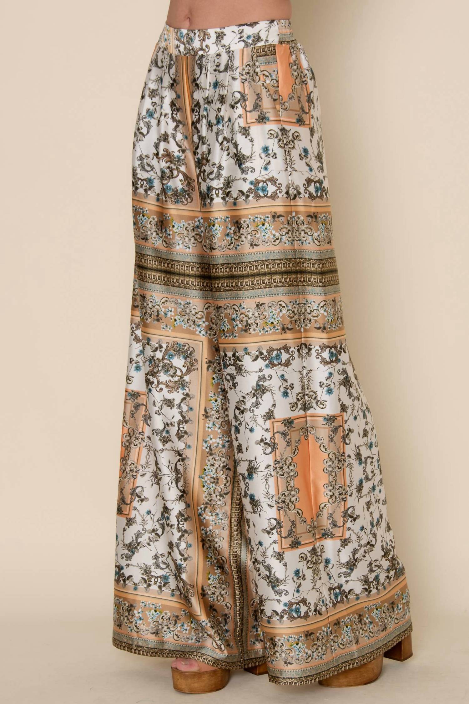 Fore Collection - Vintage Print Palazzo Pants
