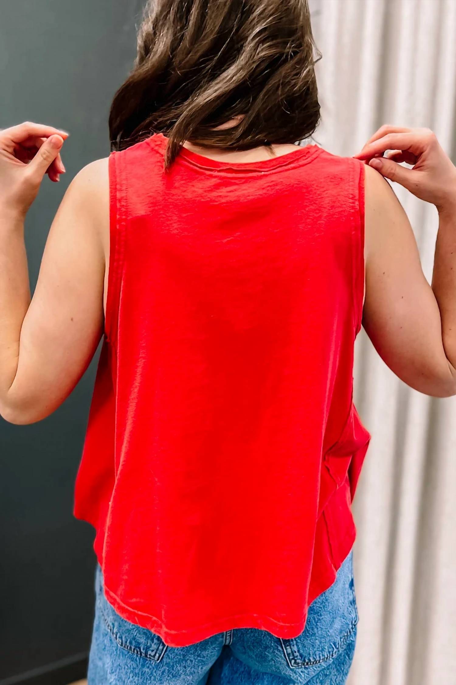 Hyfve - Raw Edge Sleeveless Washed Top