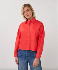 Esqualo - Cropped Folded Cuff Blouse